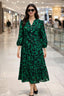 Green and Black Cotton Maxi Dress