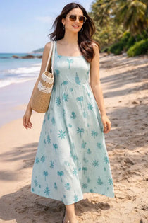 Breezy Blue Beach Dress